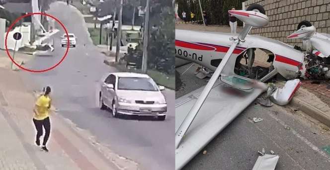 Ngeri, Video Detik-detik Pesawat Jatuh di Permukiman