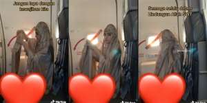 Viral Video Pramugari Selesai Sholat di Pesawat, Tersipu Malu Saat Tahu Direkam
