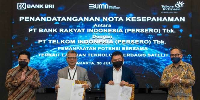 Gandeng Telkom, BRI Dorong Pemanfaatan Layanan Satelit