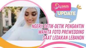 Video Pengantin Wanita Foto Prewedding saat Ledakan Lebanon