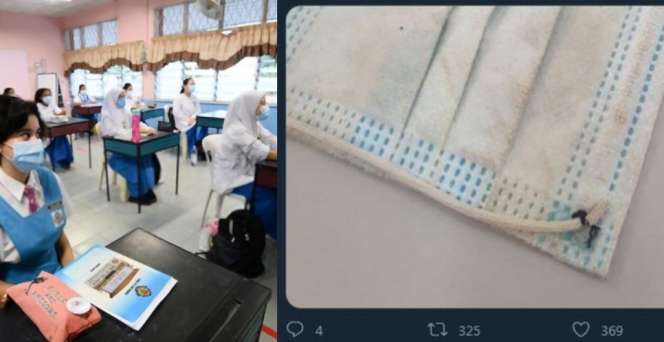 Guru Terenyuh Lihat Seorang Muridnya Pakai Masker Dekil dan Dijahit