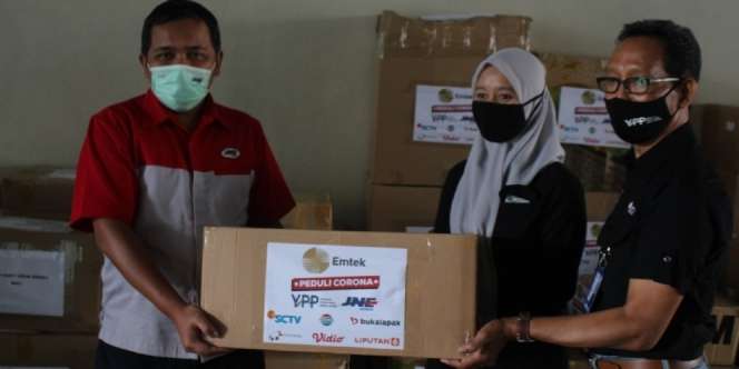 EMTEK Peduli Corona Serentak Salurkan Donasi ke 7 Provinsi