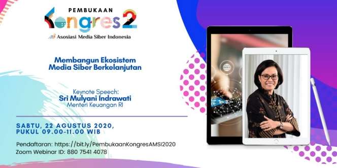 Sri Mulyani Bakal Buka Kongres II AMSI, Kongres Virtual Pertama di Indonesia