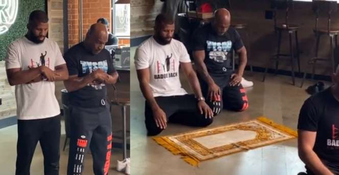 Viral Video Mike Tyson Sholat Berjamaah dengan Khusyuk