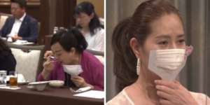 Ada Pegangannya, Jepang Rancang Masker Anti-Ribet Saat Makan
