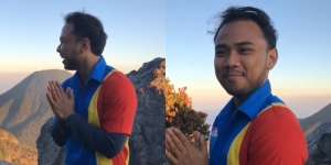 Ngakak! Pegawai Minimarket Ini Layani Konsumen di Gunung Gede Pangrango