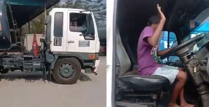 Aksi Bocah SD Parkir Mundur Truk Tangki Jadi Viral di Medsos