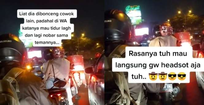 Pamit Tidur Tahunya Selingkuh, Kepergok Kekasih di Lampu Merah