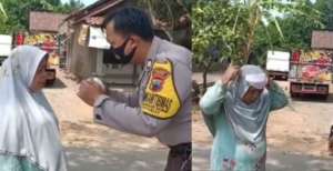 Emak-emak Kena Razia Masker, Endingnya Bikin Ngakak