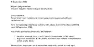 Lihat Isi Surat Orang Terkaya RI untuk Jokowi yang Isinya Tolak PSBB