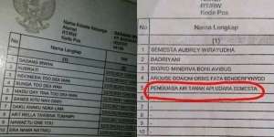 10 Nama di Kartu Keluarga Ini Uniknya Kebangetan