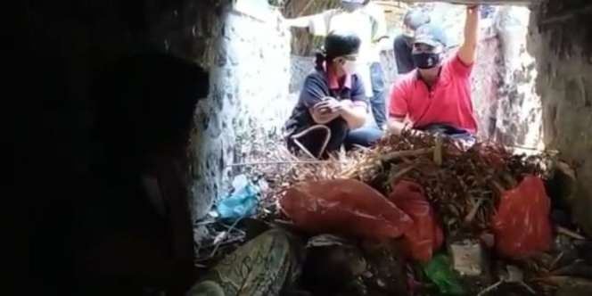 Wanita Buleleng Tinggal di Gorong-Gorong, Hidup dari Belas Kasihan Warga