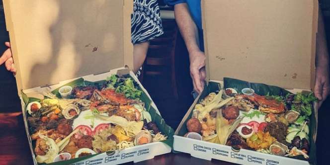 Pizza Box Isi Nasi Besek Laris Manis di Amerika Serikat