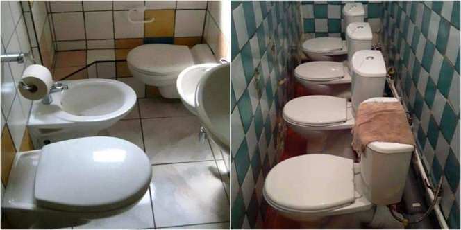 10 Penampakan Aneh Toilet yang Bikin Garuk Kepala, Mending Cari Tempat Lain!