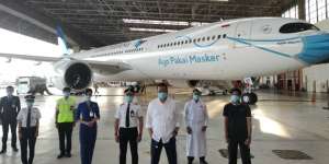 Unik, Garuda Indonesia Luncurkan Pesawat Bermasker