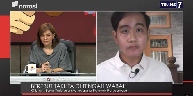 Gaya Gibran Rakabuming Diberondong Najwa Shihab Soal Keputusan Terjun Politik