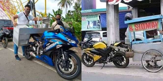 Gokil, Begini 10 Potret Pedagang Keliling Pakai Motor Sport, Keren Abis!