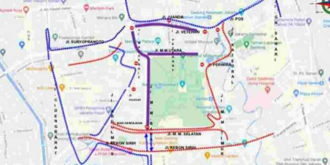 Demo Lanjutan UU Cipta Kerja, Ini Rekayasa Lalin di Sekitar Istana Merdeka