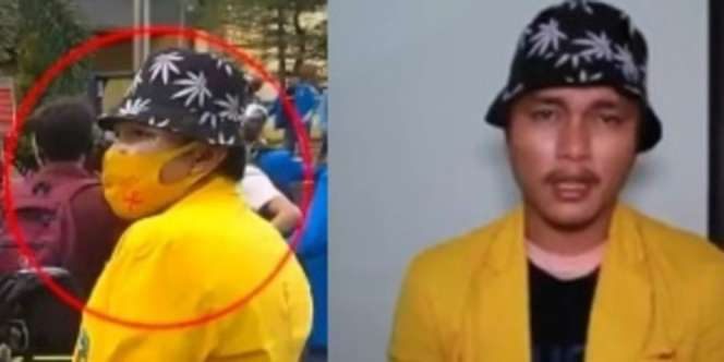 Kabur Usai Video Viral, Penyusup Demo UU Ciptaker Bergaya Mahasiswa Diciduk