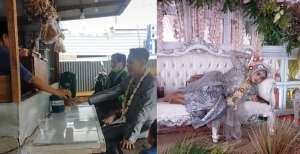 Viral Video Pasangan Pengantin Santai Saat Resepsi, Ditinggal Ngopi ke Warung