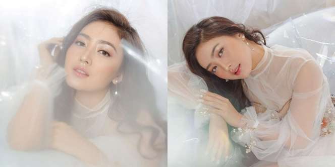 Unik dan Kreatif, 6 Momen Natasha Wilona Pemotretan di Bathtub
