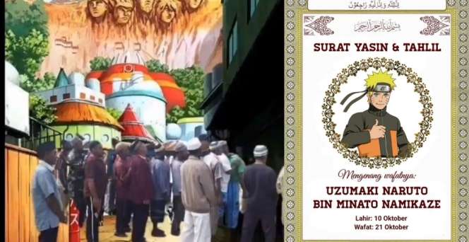 Meme Kocak Warga +62 Tanggapi Kabar Kematian Naruto: Takziah hingga Tahlilan