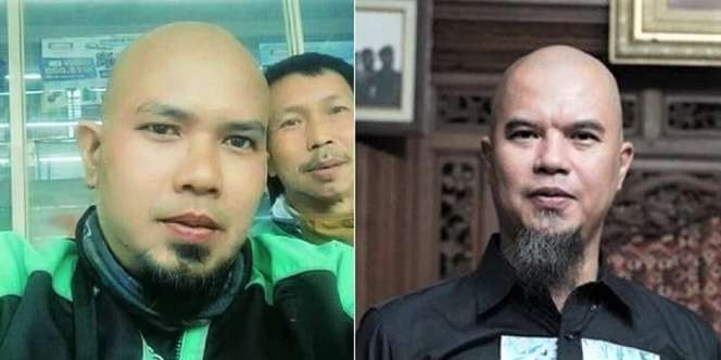 10 Potret Driver Ojol `Kembaran` Ahmad Dhani, Plek Ketiplek Miripnya