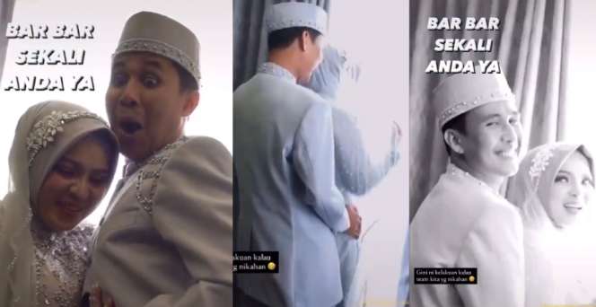 Sesi Foto Pengantin Baru, Goyangan Suami Bikin Istri Kaget dan Malu