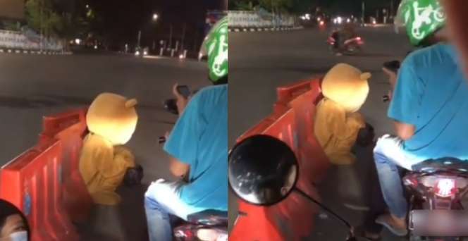 Badut di Lampu Merah Ini Bikin Netizen Terharu