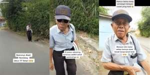 Perjuangan Kakek 77 Tahun Tempuh Belasan Kilometer untuk Tawarkan Jasa Timbangan