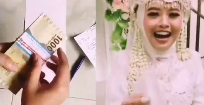 Tamu Undangan Prank Pengantin, Amplop Tebal Isi Uang Seribuan