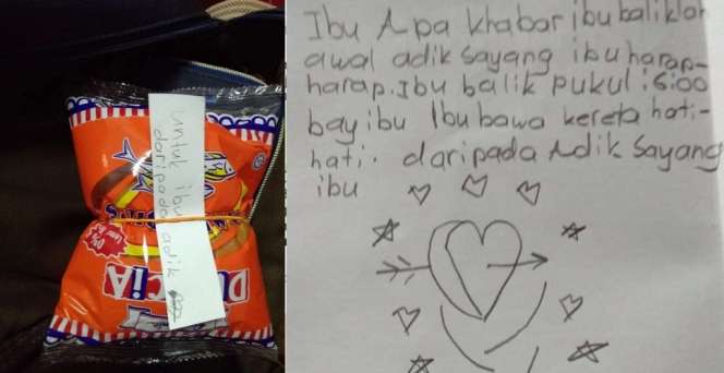 Cerita Anak Diam-Diam Masukkan Roti ke Tas Ibu Disertai Pesan Mengharukan