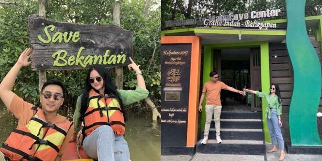 8 Potret Liburan Lutfi Agizal dan Nadya Indry