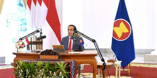 Hadir Lewat Video Conference, Jokowi Marathon 5 KTT Sekaligus