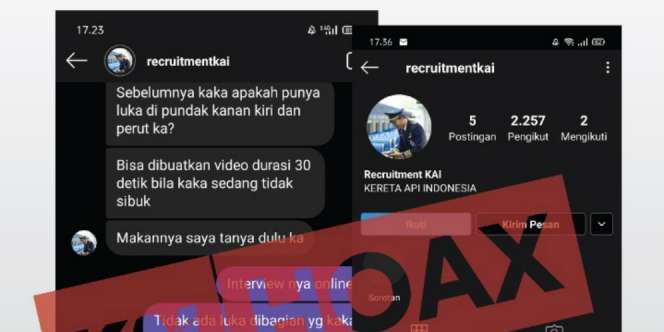 Viral Wawancara Rekrutmen Online dengan Video Tubuh, Ini Kata KAI
