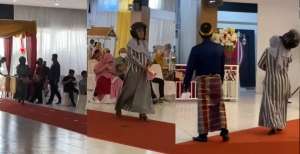 Viral Emak-Emak Hadiri Resepsi Pernikahan, Pakai Helm Sampai ke Pelaminan