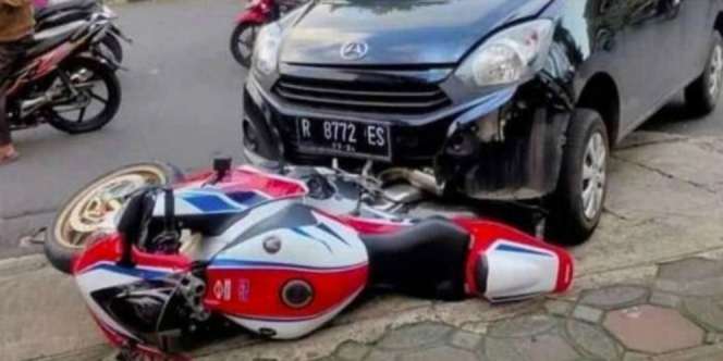 Viral Mobil Ayla Sengaja Tabrak Motor Sultan Honda CBR1000RR