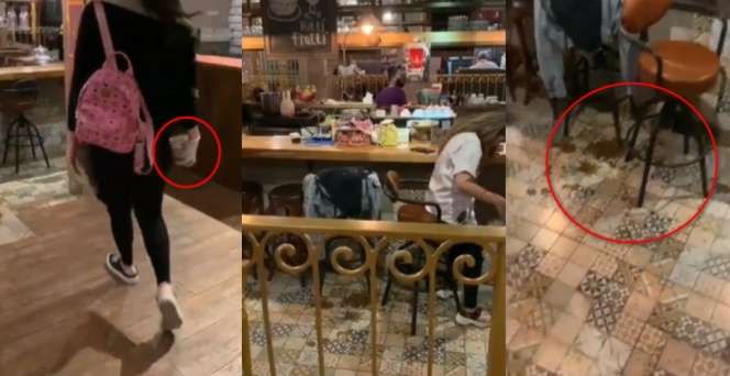 Detik-Detik Wanita Jengkel Siram Cairan Tinja ke Pelakor di Surabaya