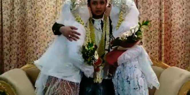 Viral Pria Ini Nikahi Dua Wanita Sekaligus, Potret Mereka di Pelaminan Disorot