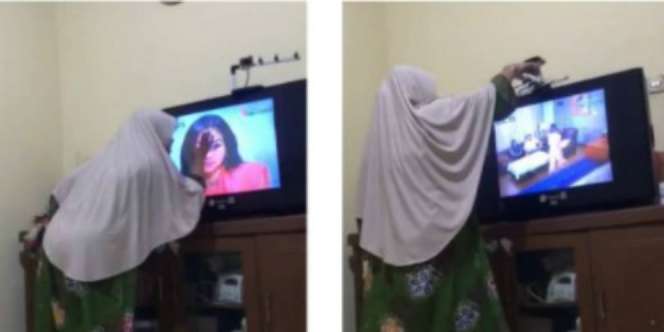 Kocak! Saking Kesalnya Emak-Emak Pukul Wajah Glenca Chysara Saat Tonton Sinetron
