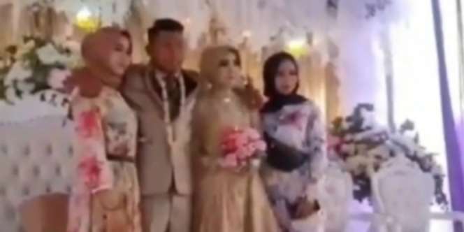 Viral Pengantin Menangis Lihat Suaminya Peluk Mantan di Pelaminan