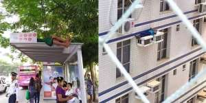 7 Foto Orang Tertidur di Tempat Nyeleneh, Bikin Jantung Copot