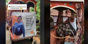 Jahili Calon Pengantin, Pria Kaos Singlet & Sarung Ini Diarak Naik Odong-Odong