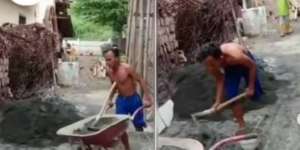 Menggetarkan! Meski Punya Satu Kaki, Pria Ini Tetap Semangat Kerja Jadi Kuli