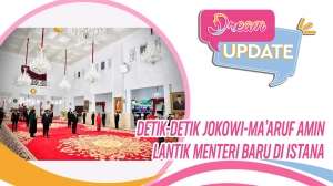 Detik-detik Jokowi-Ma’aruf Amin Lantik Menteri Baru di Istana