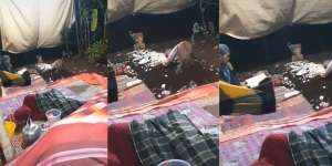 Viral Video Sekelompok Pria Tidur di Sebelah Makam Wanita Malam-malam, Ada Apa?