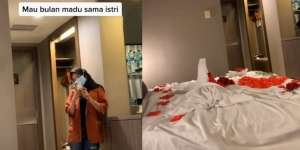 Momen Kocak Bulan Madu: Istri Ulur Waktu, Netizen Sebut Takut Diunboxing