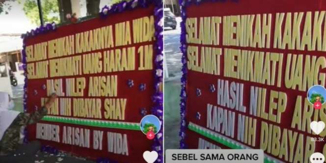Viral Aksi Tagih Utang Arisan Rp1 Miliar Lewat Karangan Bunga Pernikahan