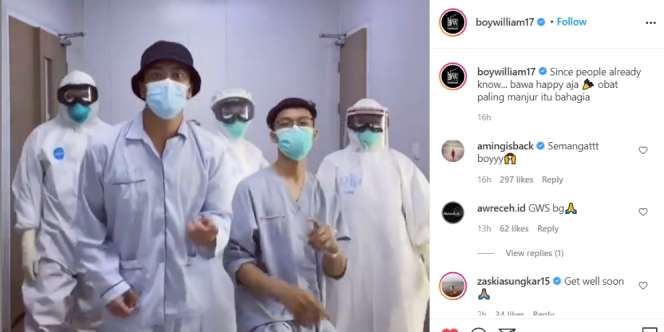 Positif Covid-19, Boy William Main TikTok Saat Dirawat