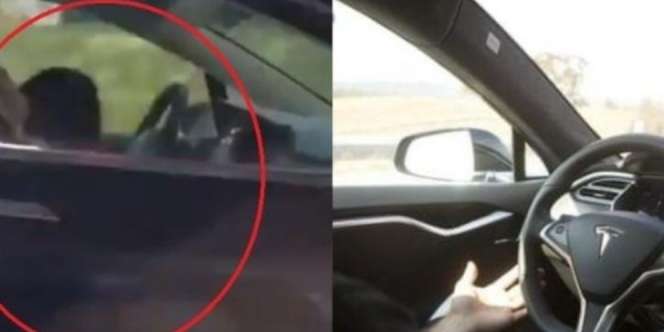 Viral Aksi Sopir dan Penumpang Tesla, Pose Keduanya Bikin Geger